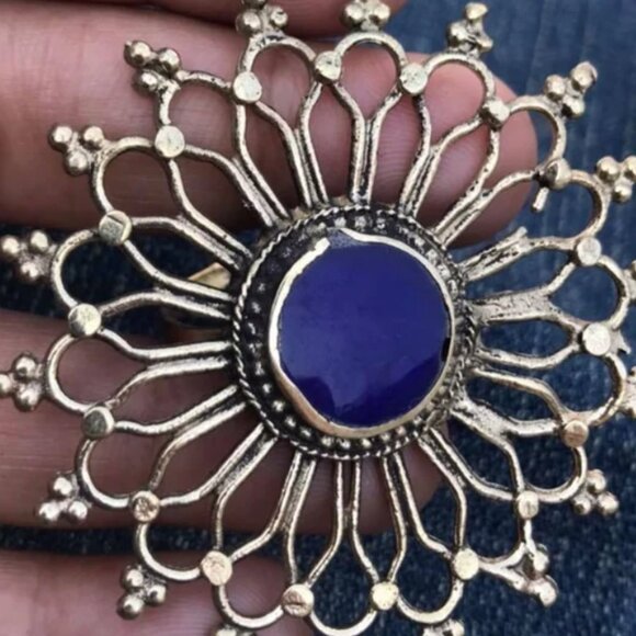 Afghan Statement Tribal Ring, Afghan Ring, Bohemian Ethnic, Afghan Jewelry - Picture 6 of 6